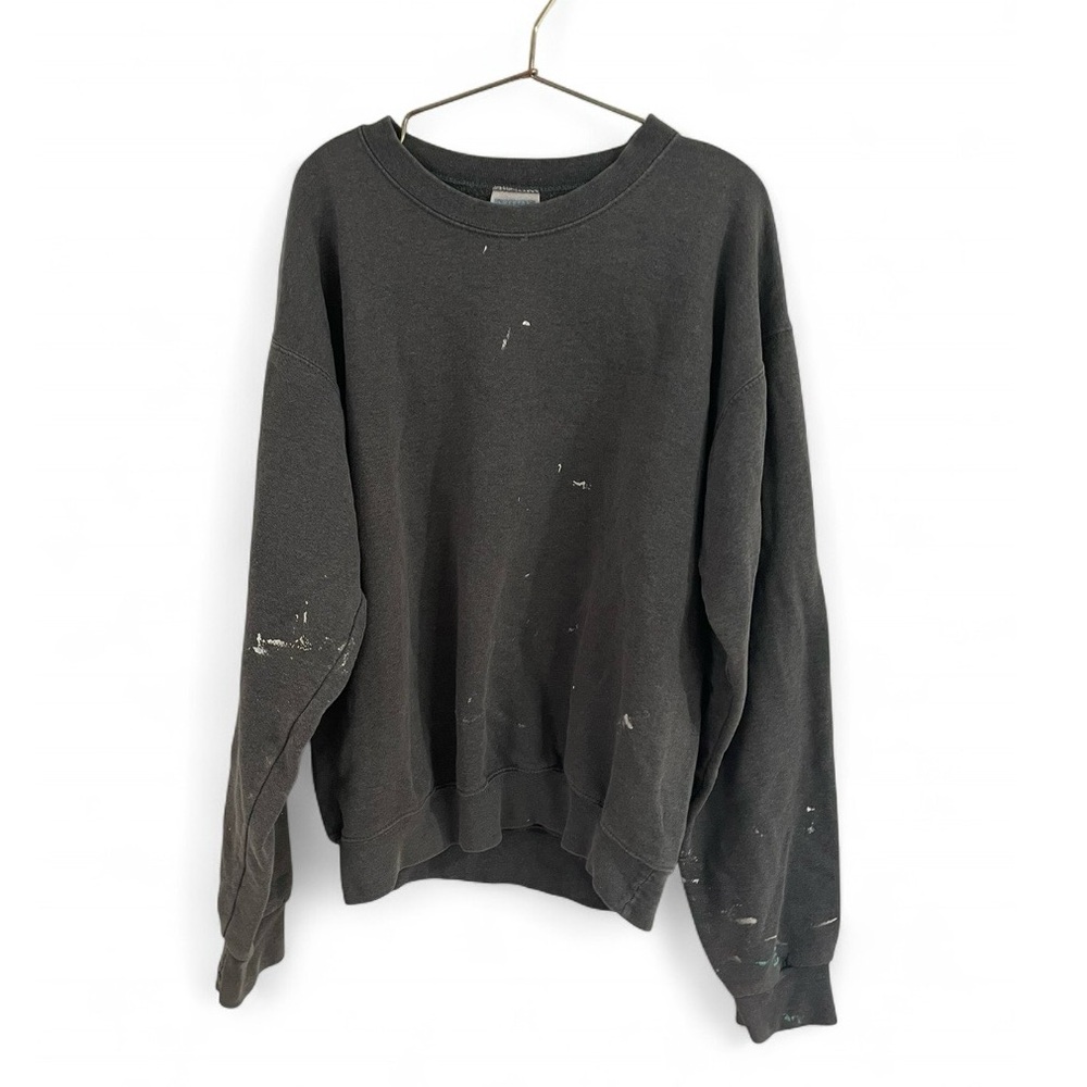Purposely Distressed -Vintage- Unisex -Dark Grey Crewneck Sweatshirt